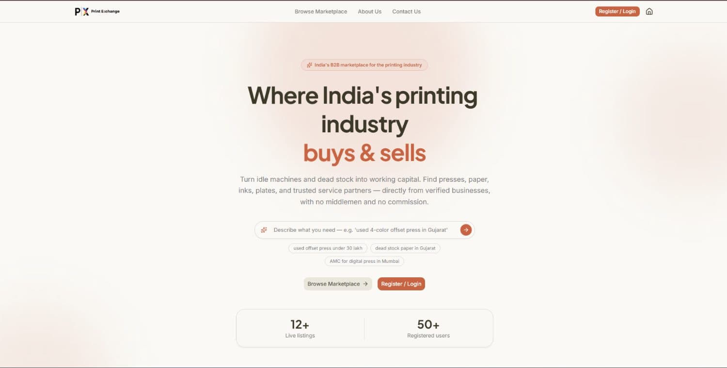 The PRINT EXCHANGE website